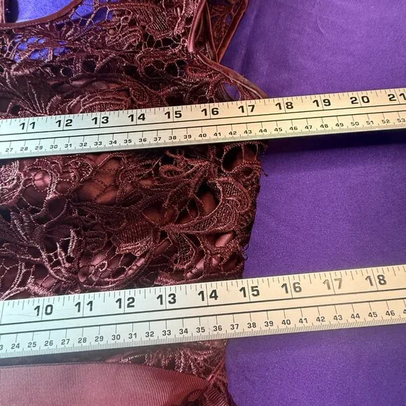 📌Adrianna Papell Rich Illusion Lace Formal - Evening -Mother Bride/ Groom Gown - Picture 13 of 16